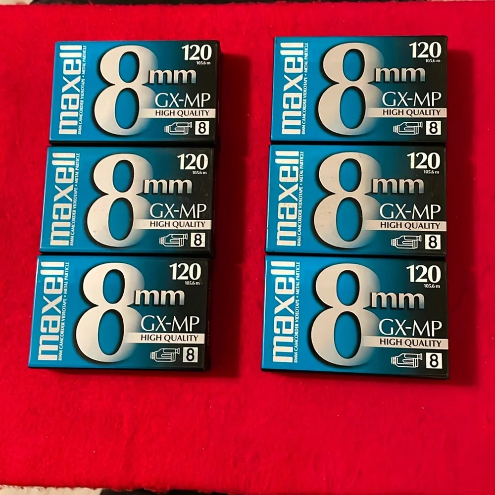 Maxell GX-MP 120 Camcorder Tapes-6 Pack-High Quality-Extremely Durable 8mm